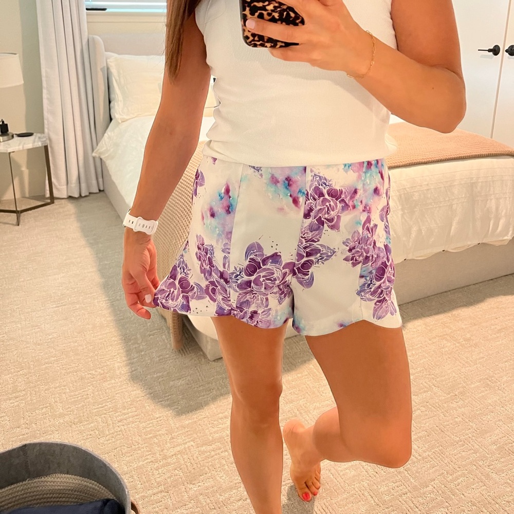 Silk Floral Shorts